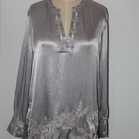 NWT Johnny Was Biya JWLA Embroidered Henley Voyager Tunic Blouse Top Annalina - Picture 3 of 8